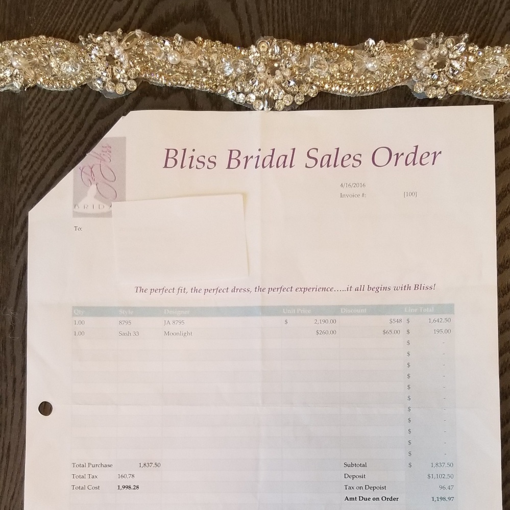 Wedding Dress Belt - Picture 3 of 7